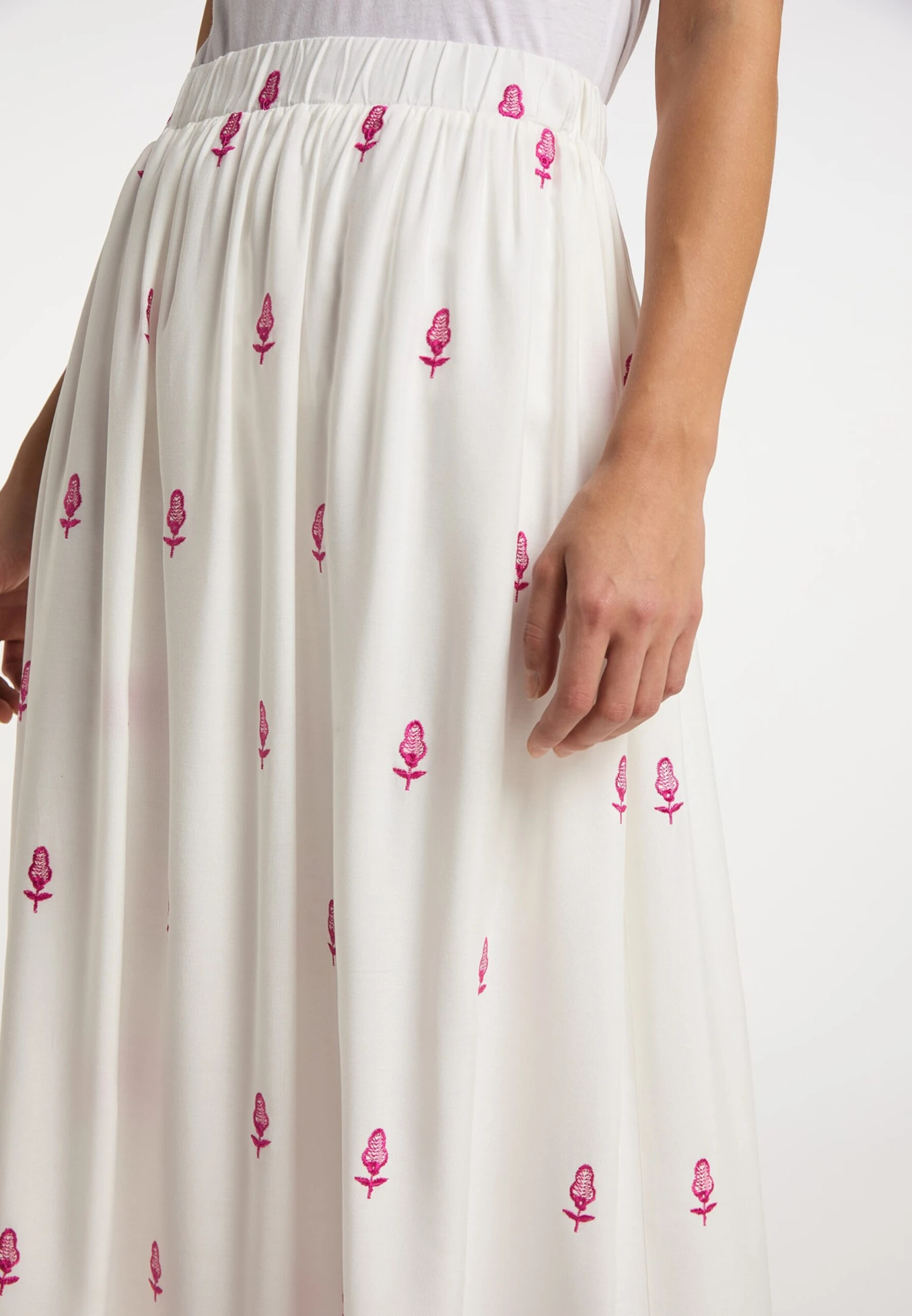 IZIA Jupes Longues Jupe Femme Blanc 7 IZIA Jupes Longues Jupe Femme Blanc – Image 5