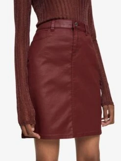 ESPRIT Jupes En Cuir Jupe Femme Bordeaux -Parfaite Jupe d938b06360463401104c7bb45222921b