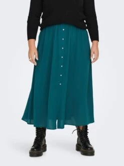 ONLY CARMAKOMA Jupes Longues Jupe Femme émeraude -Parfaite Jupe d988c45132ccc97c9cf95761c98040ec