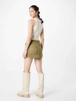 Monki Mini-jupes Jupe Femme Olive -Parfaite Jupe daee30a746d53884e7d448d65bc95f5a