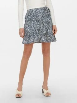 ONLY Mini-jupes Jupe Olivia Femme Bleu-gris -Parfaite Jupe e153c1ce98b5c2e4d6f247a8f78b3948