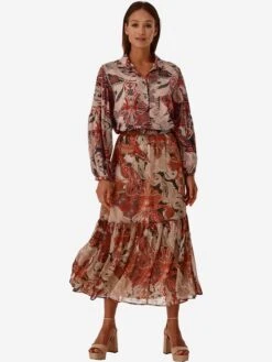 Jupes Longues Jupe KOBOLO Femme Beige -Parfaite Jupe e4b8f72f2ad52a74b9bc7506ccce1dba