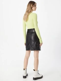 Goosecraft Jupes En Cuir Jupe Brandy Femme Noir -Parfaite Jupe ec532a22e8f497961fde1f7173c2cbbe