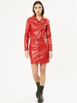 Jupes En Cuir Jupe Femme Rouge -Parfaite Jupe ecd6f778e9a2ce73a3d090b76aabbc89