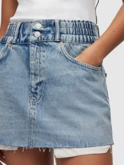 AllSaints Mini-jupes Jupe HAILEY Femme Indigo -Parfaite Jupe f100377f39621ff6d039d795bc429eb9