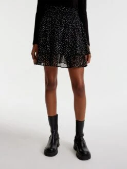 EDITED Mini-jupes Jupe Magnolia Femme Noir / Blanc -Parfaite Jupe f36ad75bb691425ea4e2e6518a224fcf