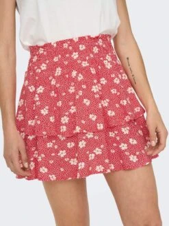 ONLY Mini-jupes Jupe Femme Rouge Feu -Parfaite Jupe fca54fa9bfd3e2f1544413d112aea29c