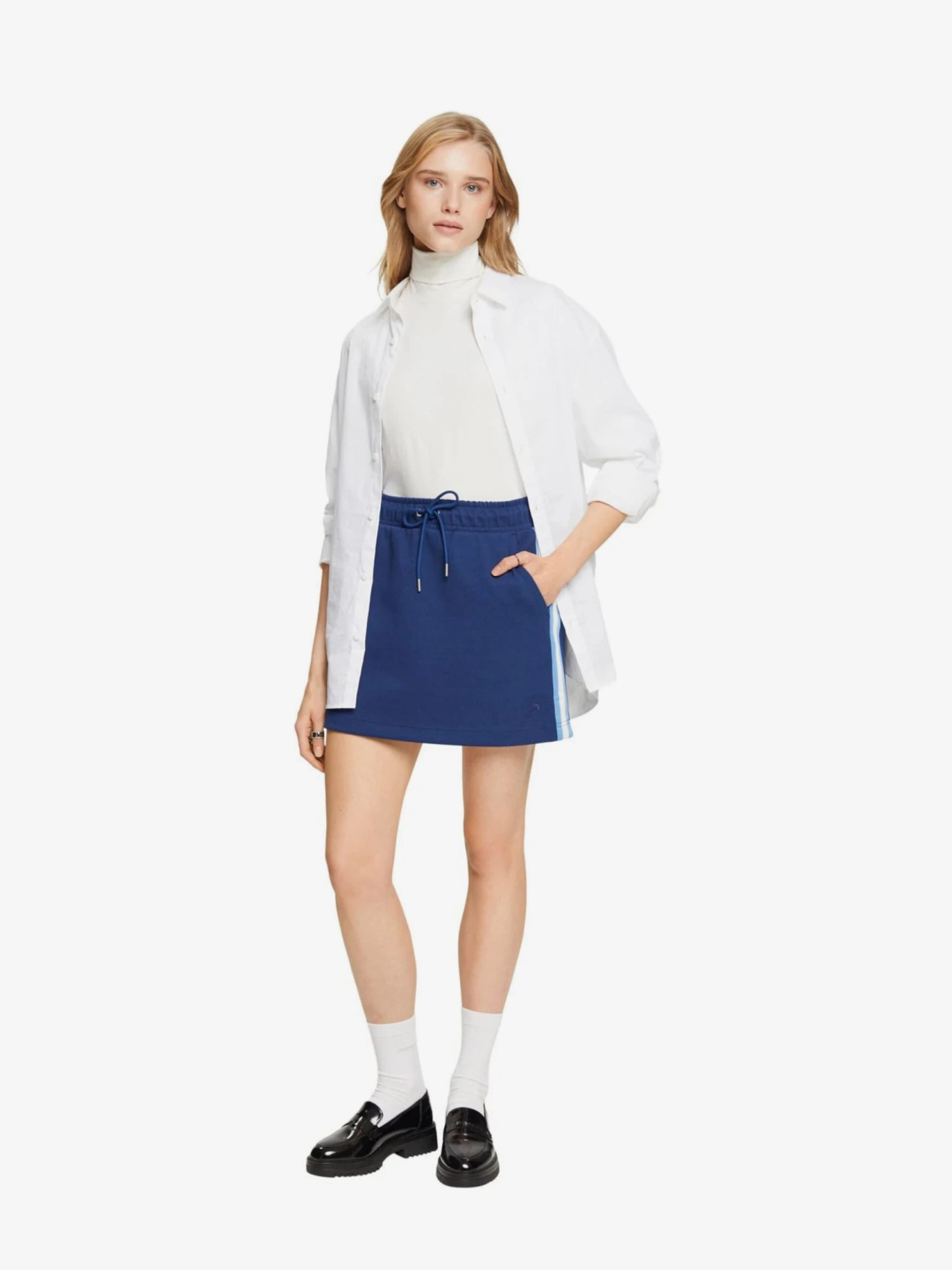 ESPRIT Mini-jupes Jupe Femme Bleu Clair / Bleu Foncé 7 ESPRIT Mini-jupes Jupe Femme Bleu Clair / Bleu Foncé – Image 5