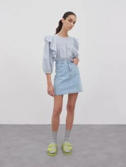 EDITED Mini-jupes Jupe Fibi Femme Bleu Clair -Parfaite Jupe fee9c530235a87743844e3bd74cfd2c6