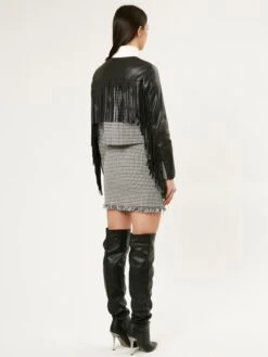 Mini-jupes Jupe Houndstooth Femme Noir -Parfaite Jupe ff288546cde3e2a23e6375a3a41c63c3